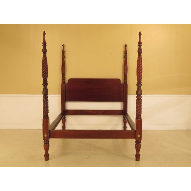 1990s Vintage Hickory Chair Co Queen Size Mahogany Plantation Bed Chairish