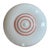 Mid-Century Modern Vintage Schoolhouse Flush-Mount Ceiling Light With Red Accent Stripes For Sale - Image 3 of 6
