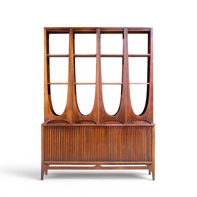 Broyhill Brasilia Mid Century Walnut Room Divider For Sale - Image 10 of 10