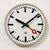 Glass Grey Industrial Wall Clock from TN, 1960s For Sale - Image 7 of 18
