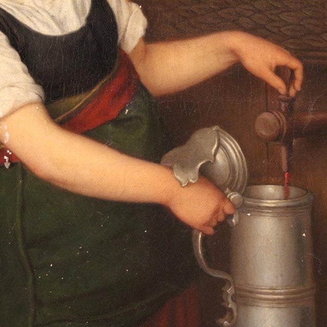 G. Spangerberg, Interior Scene, 1886, Oil on Canvas For Sale - Image 10 of 16