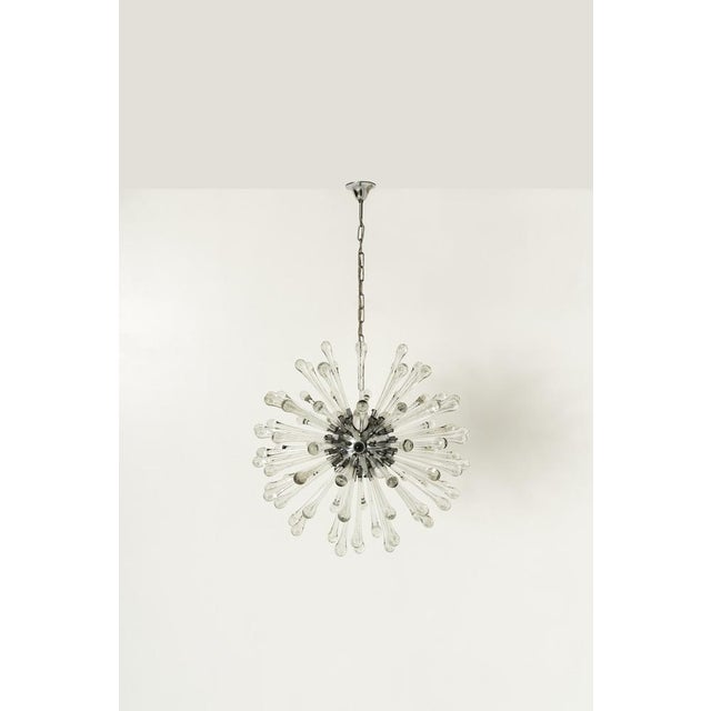 Mid-Century Modern Sputnik Murano Glass Drops Chandelier, Italy, 1960s For Sale - Image 3 of 16