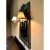 1990s Silver Gray Wrought Iron Framed Wall Mirror With Attached Flanking Sconces For Sale In Palm Springs - Image 6 of 9