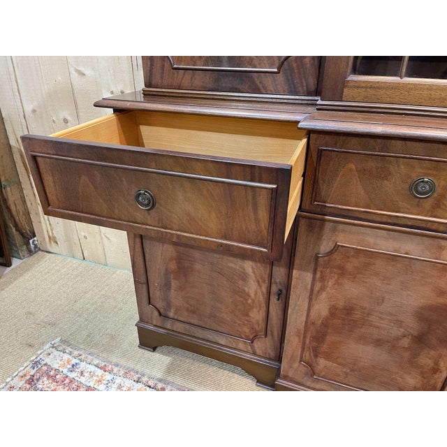 English Secretary Bookcase in Mahogany, 1970s For Sale - Image 11 of 17