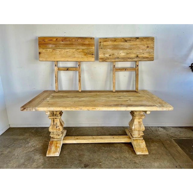 Wood Early 20th C. Tuscan Style Pine Dining Table W/ Leaves For Sale - Image 7 of 12