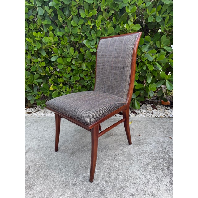 Vintage Mid-Century Sculptural Walnut Dining Chairs With Sabre Legs, Set of 6 For Sale In Naples, FL - Image 6 of 18