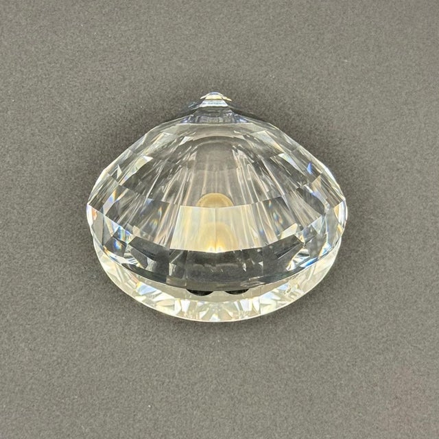 1980s Swarovski Silver Crystal "Shell With Pearl" Figure (Boxed) For Sale - Image 5 of 8