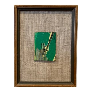 1978 Small Green Abstract Painting For Sale