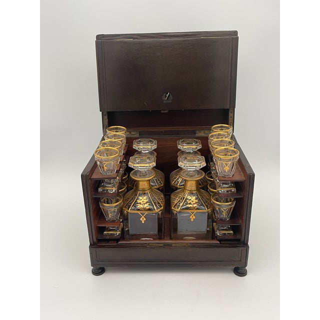 Mid 19th Century Baccarat Cave a Liqueur 18pcs in a wooden box For Sale - Image 6 of 8