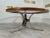 Italian Dada Vintage Ormolu Glass and Steel Table 1950 For Sale - Image 4 of 8