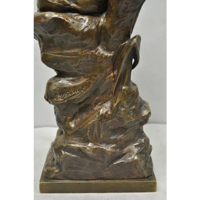 Antique Edouard Drouot (1859-1945) "La Rosse" French Bronze Sculpture of Woman For Sale - Image 17 of 18