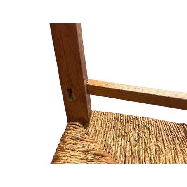 Set of Straw Chairs by Marcel Gascoin, 1950s For Sale - Image 10 of 12