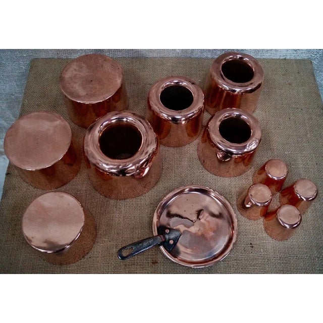 Antique Victorian Copper Jelly Moulds from W.S Jones Br, Downs Street London, Set of 12 For Sale - Image 5 of 9