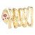 Snake Wrap Ring 6 Bands Vintage 18k Yellow Gold 5 Serpent Fine Estate Jewelry size 5 For Sale