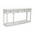 This traditional breakfront console features four drawers and a bottom shelf, crafted from modern white solid wood,...