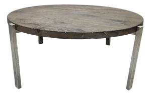Slate Round Stone Coffee Table, 1960s