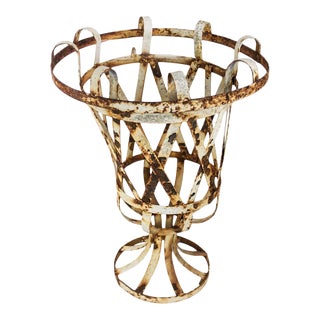 Vintage Iron Garden Planter For Sale