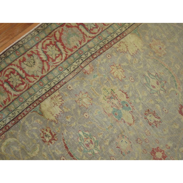 Fine Gray Antique Turkish Sivas Rug For Sale - Image 16 of 18