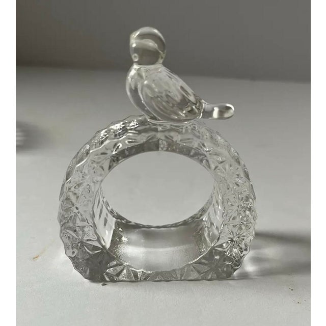 Mid 20th Century the Byrdes Collection by Hofbauer Crystal Napkin Ring, Made in Germany- Set of 4 For Sale In Indianapolis - Image 6 of 10