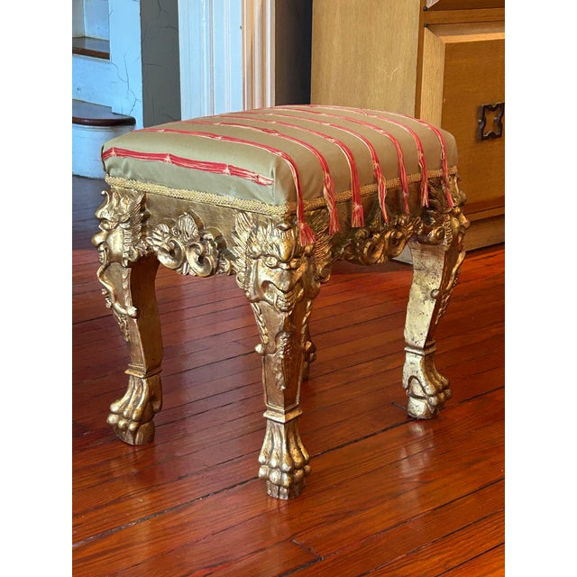 Wood Mid 20th Century Bohemian Ottoman For Sale - Image 7 of 7