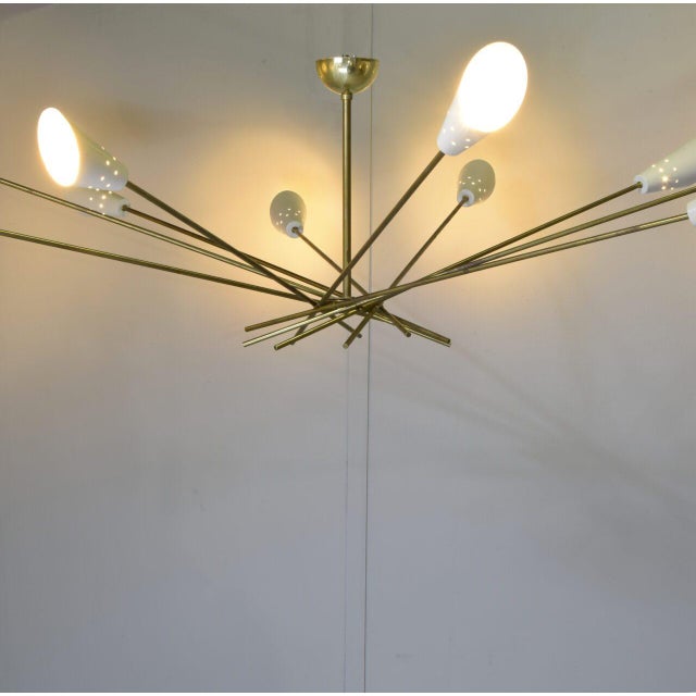 Shangai Chandelier in the style of Stilnovo, 1960s For Sale - Image 6 of 10
