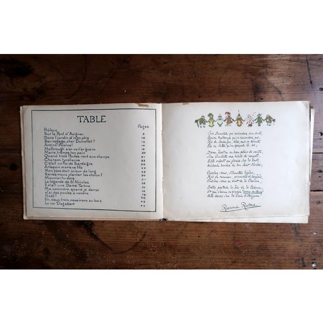 Blue Antique French Illustrated Children's Music Book "Voyez Comme on Danse", Gabriel Pierné, c.1920 For Sale - Image 8 of 11