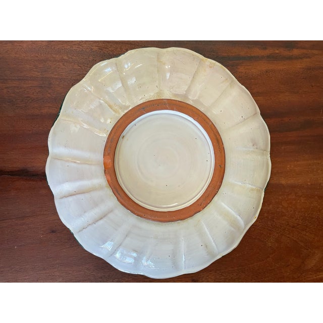 1960s Hand-Painted Botanical Folk Art Dish For Sale In Los Angeles - Image 6 of 7