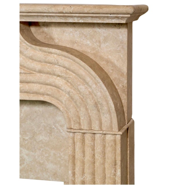 Italian Travertine Mantel For Sale - Image 4 of 6