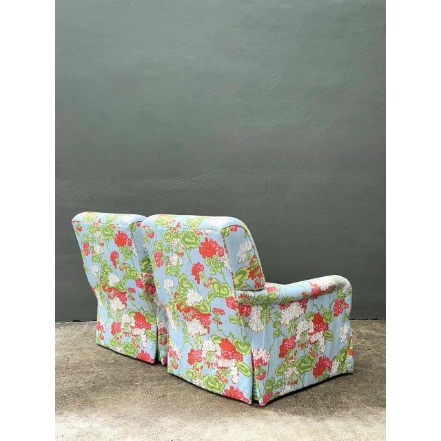 Vintage Floral Upholstered Armchairs - Pair For Sale - Image 11 of 12