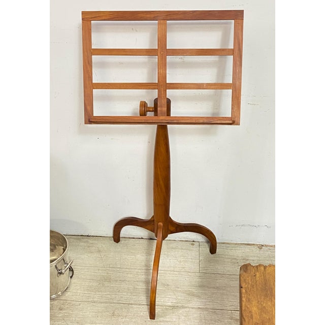 Mid 20th Century Shaker Work Shop Style Cherry Wood Music Stand For Sale In San Francisco - Image 6 of 7
