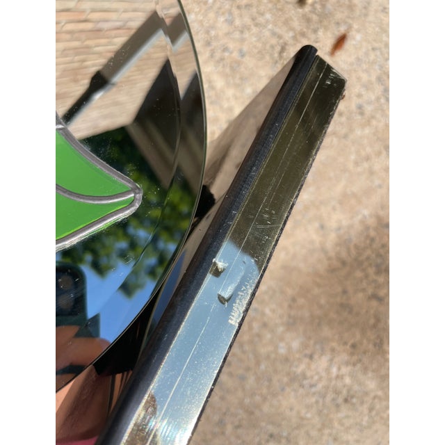 Vintage Oval Beveled Mirror With Flower Table Lamps - a Pair For Sale - Image 11 of 12