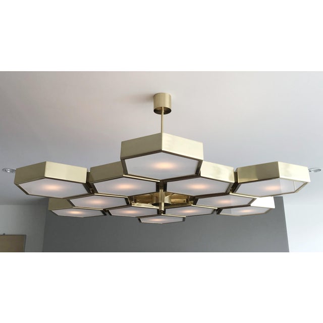 Metal 21st Century Esagoni Chandelier by Fabio LTD For Sale - Image 7 of 9