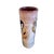 A beautifully expressive vintage studio pottery vase by Poila Fillin, featuring a hand-painted figural portrait with an...