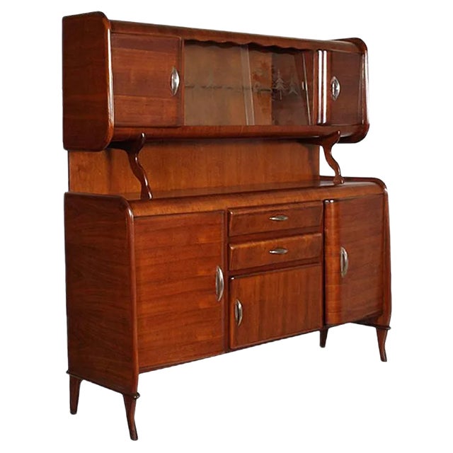 Mid-Century Walnut Sideboard For Sale