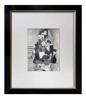 Pablo Picasso Lithograph "Pierrot" 1922 Limited Edition Sign W/Frame Included
