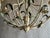Cream Vintage Late 20th Century Italian Green Acanthus Leaves 8 Light Tole Chandelier For Sale - Image 8 of 12