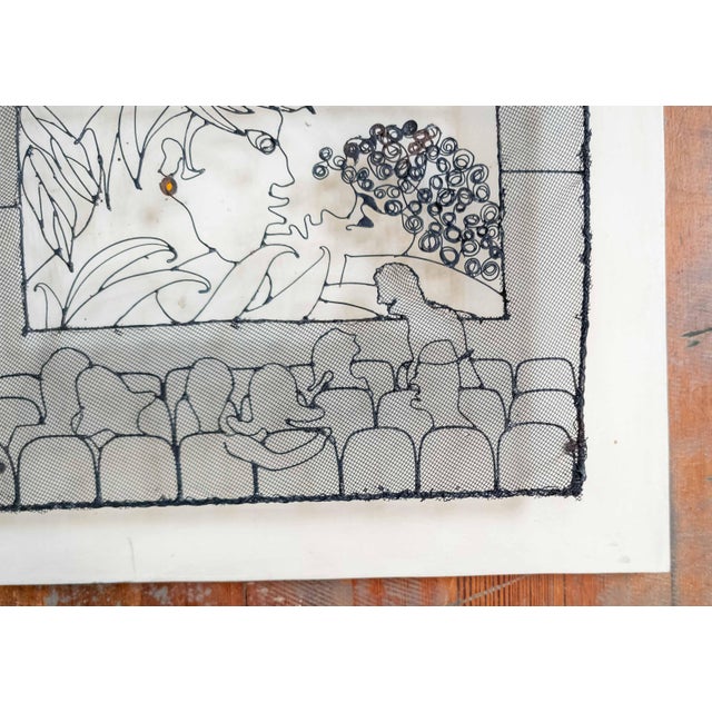 Late 20th Century 1990's Contemporary Folk Art Wire Art Sculpture by Dick Crenson For Sale - Image 5 of 13