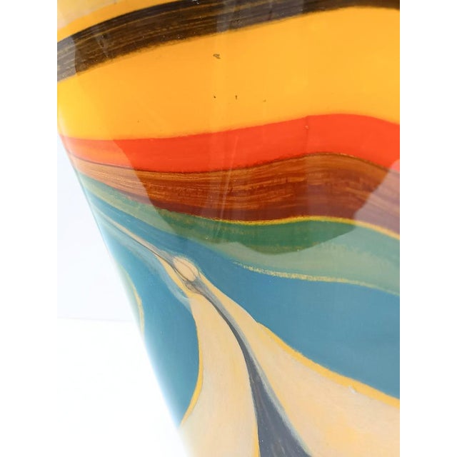 Postmodern Multicolored Murano Glass Fazzoletto Vase, Italy, 1980s For Sale - Image 10 of 13