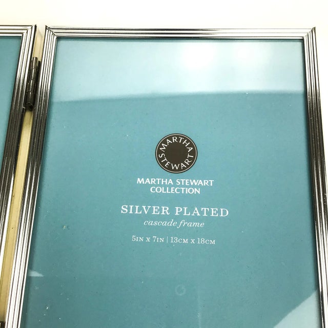 Metal Martha Stewart 5 X 7 Silver Plated Photo Frame Duo For Sale - Image 7 of 7