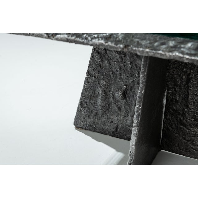 Silver Brutalist Coffee Table in Aluminium, 1970s For Sale - Image 8 of 14