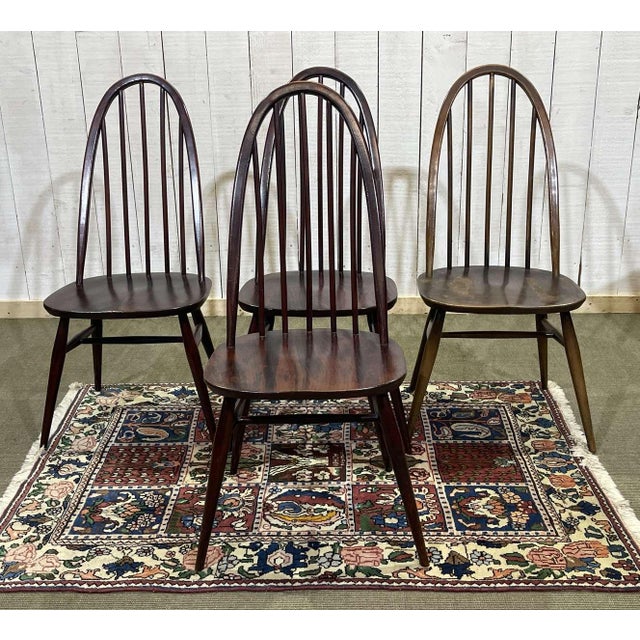 Elm Chairs from Ercol, 1970s, Set of 4 For Sale - Image 10 of 11