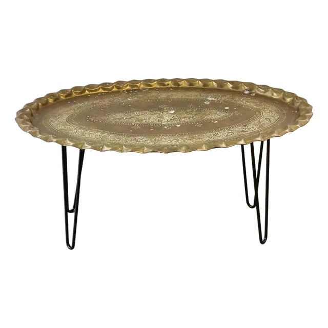 Vintage Mid Century Moroccan Turkish Coffee Tea Table For Sale