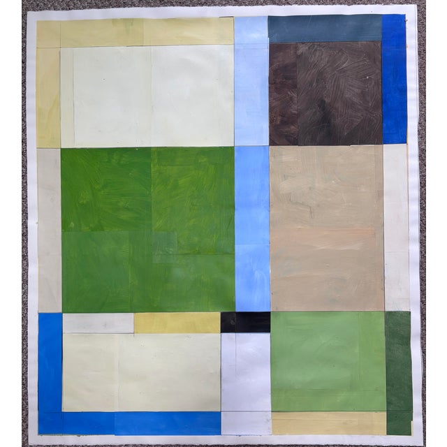 Discover the allure of contemporary art with this stunning 40x44.5" original collage painting, expertly crafted to bring...