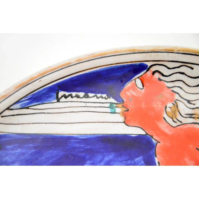 Large Italian Ceramic Dish, 1950s For Sale - Image 6 of 8