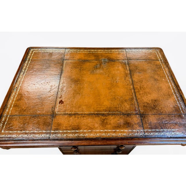 Handsome English Regency Pedestal Desk or Partners Desk For Sale In Charlotte - Image 6 of 6