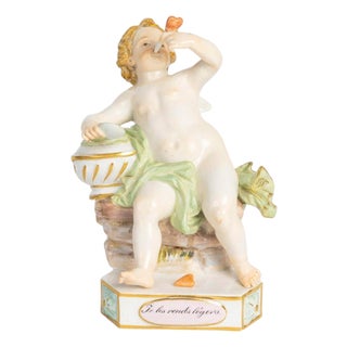Napoleon III Porcelain Sculpture from Meissen, 19th Century For Sale