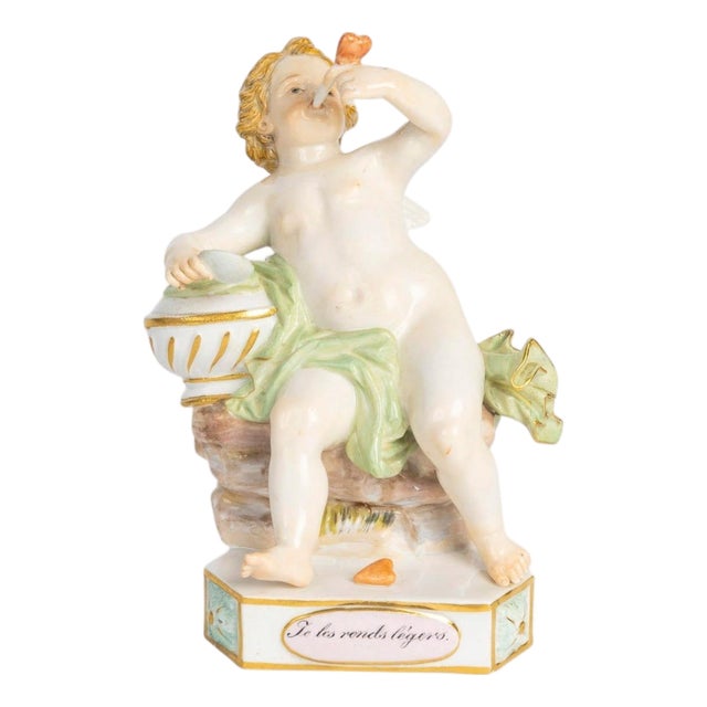 Napoleon III Porcelain Sculpture from Meissen, 19th Century For Sale