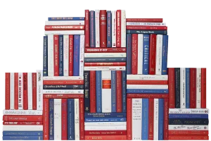 Decorative Books - Americana Book Wall - Set of 100 Red and Blue Books