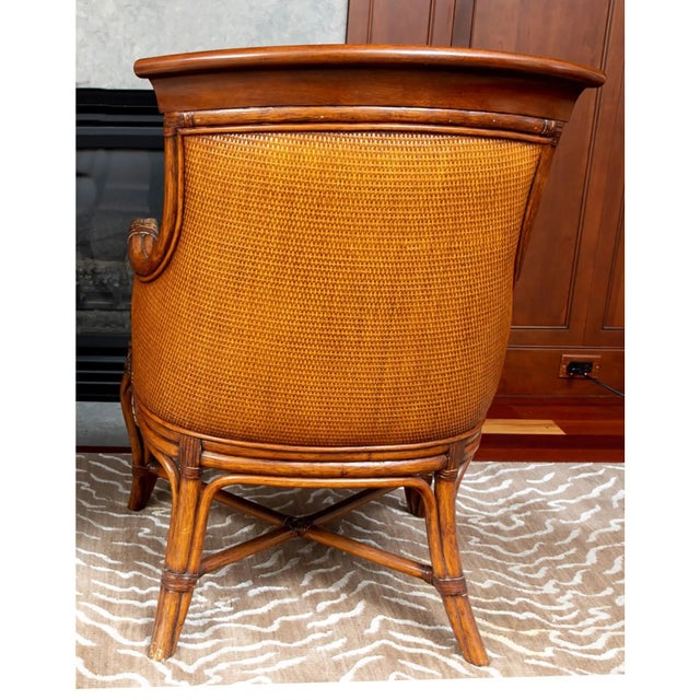 Saffron A Pair Ethan Allen Bermuda Upholstered Chair For Sale - Image 8 of 8