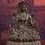 Late 20th Century Chinese Vintage Wood Carving Sitting Green Tara Buddha Statue For Sale - Image 5 of 7